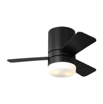 Generation Lighting Era 32 Hugger LED Ceiling Fan in with / American Walnut Reversible Blades and...