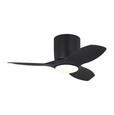 Generation Lighting Titus 32 Hugger LED Ceiling Fan in Midnight Black with Midnight Black Blades... by Generation Lighting
