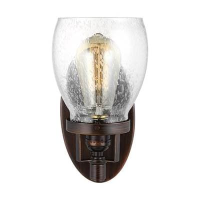 Generation Lighting Belton One Light Wall / Bath Sconce in Sconce Bronze Bulbs Included by Generation Lighting