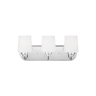 Generation Lighting Windom Three Light Wall / Bath Chrome Bulbs Included