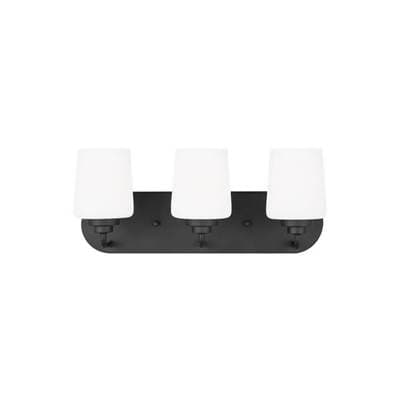 Generation Lighting Windom Three Light Wall / Bath Midnight Black Bulbs Included by Generation Lighting