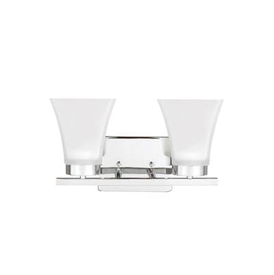 Generation Lighting Bayfield Two Light Wall / Bath Chrome Bulbs Included by Generation Lighting