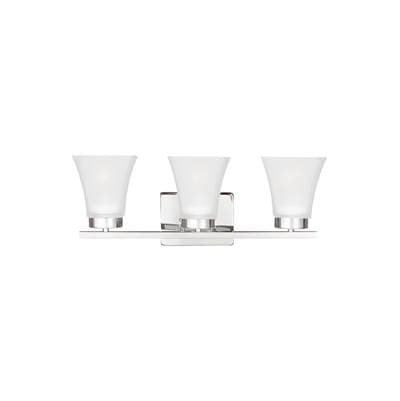 Generation Lighting Bayfield Three Light Wall / Bath Chrome Bulbs Included by Generation Lighting