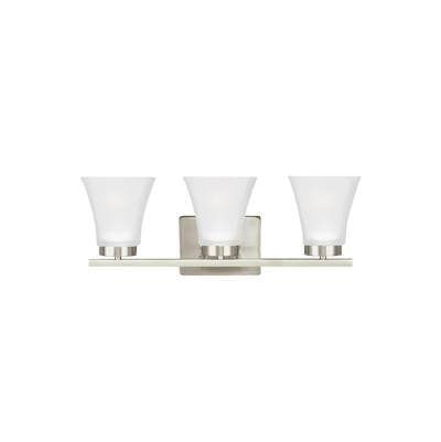 Generation Lighting Bayfield Three Light Wall / Bath Brushed Nickel Bulbs Included