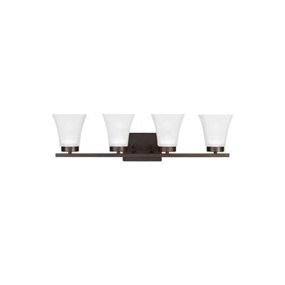 Generation Lighting Bayfield Four Light Wall / Bath Bronze Bulbs Included by Generation Lighting