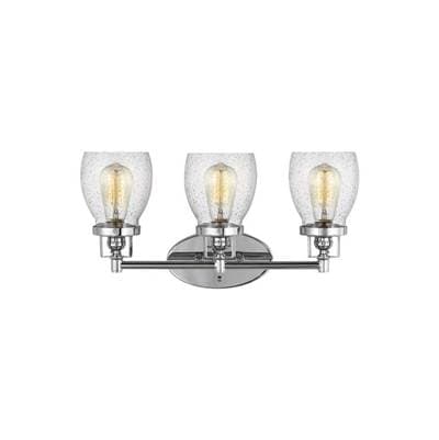 Generation Lighting Belton Three Light Wall / Bath Sconce in Chrome Bulbs Included by Generation Lighting