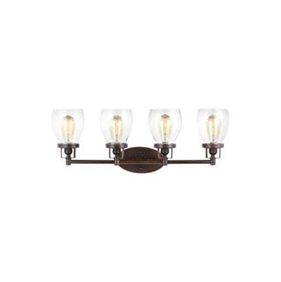 Generation Lighting Belton Four Light Wall/ Bath Bronze Bulbs Included by Generation Lighting