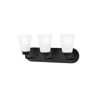 Generation Lighting Kerrville Three Light Wall / Bath Midnight Black Bulbs Inc