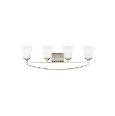 Hanford Four Light Wall/ Bath Brushed Nickel