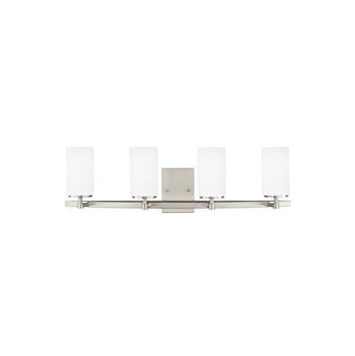 Alturas Four Light Wall / Bath Brushed Nickel Bulbs Inc by Generation Lighting