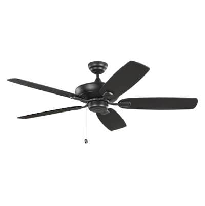 Generation Lighting Colony 52 Ceiling Fan in Midnight Black with Midnight Black / American Walnut...