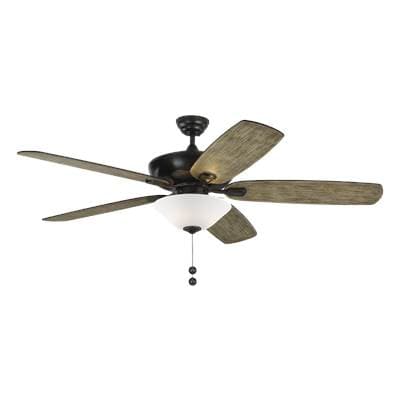 Generation Lighting Colony 60 LED Ceiling Fan in with Light Grey Weathered Oak Blades and Bowl...