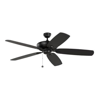 Generation Lighting Colony 60 Ceiling Fan in Midnight Black with Midnight Black / American Walnut... by Generation Lighting