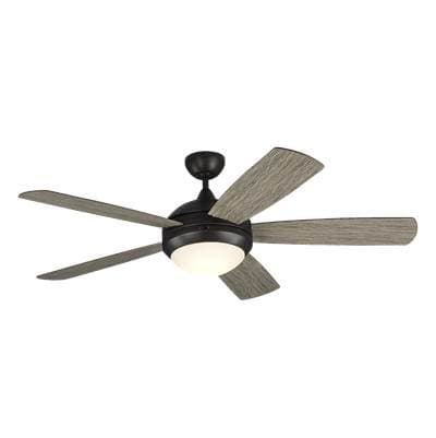 Generation Lighting Discus Smart 52 LED Ceiling Fan in Aged Pewter with Light Grey Weathered Oak...