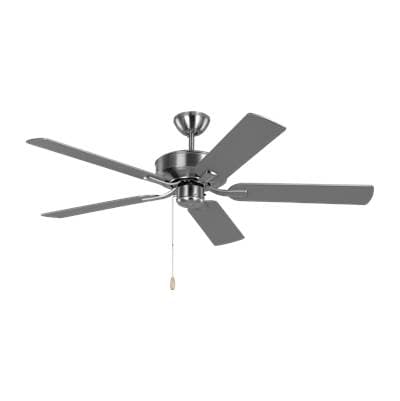 Generation Lighting Linden 52 Ceiling Fan in Brushed Steel with Silver / American Walnut... by Generation Lighting