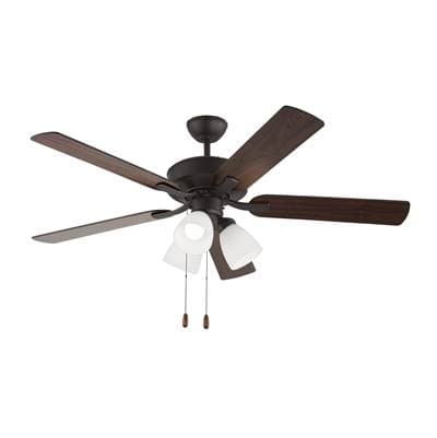 Generation Lighting Linden 52 LED 3 Ceiling Fan in with / American Walnut Reversible Blades and...