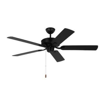 Generation Lighting Linden 52 Ceiling Fan in Midnight Black with Midnight Black / American Walnut... by Generation Lighting