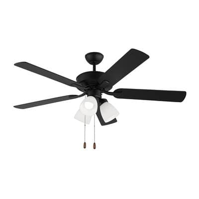 Generation Lighting Linden 52 LED 3 Ceiling Fan in with / American Walnut Reversible Blades and... by Generation Lighting