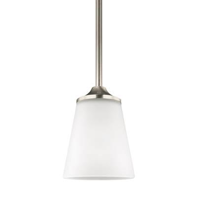 Hanford One Light Mini-Pendant Brushed Nickel Bulbs Inc by Generation Lighting