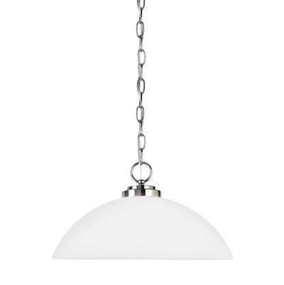 Generation Lighting Oslo One Light Pendant Chrome Bulbs Inc by Generation Lighting