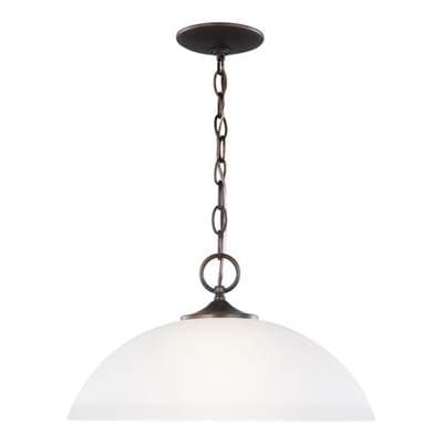 Generation Lighting Geary One Light Pendant Bronze Bulbs Included by Generation Lighting