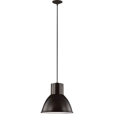 Generation Lighting Division Street One Light Pendant - Bronze by Generation Lighting