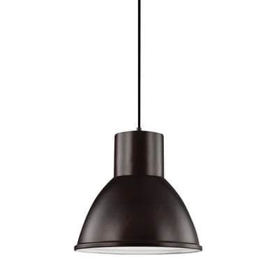 Generation Lighting Division Street One Light Pendant Bronze Bulbs Included by Generation Lighting
