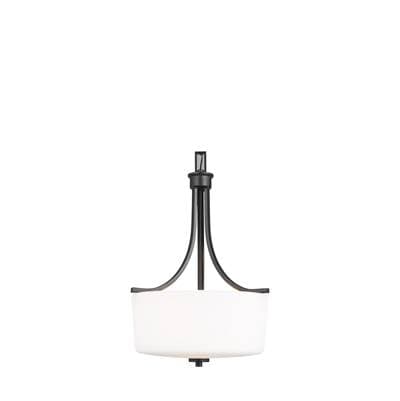Generation Lighting Canfield Three Light Pendant - Midnight Black