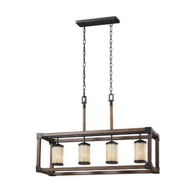 Generation Lighting Dunning Four Light Island Pendant Stardust Bulbs Inc by Generation Lighting