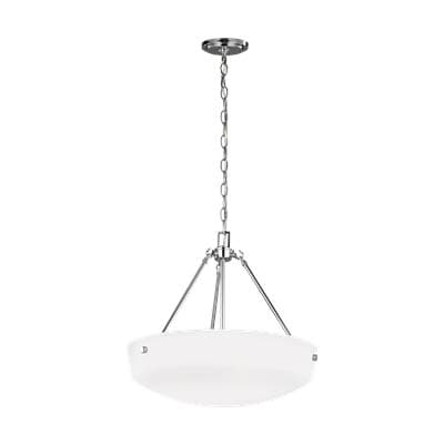 Generation Lighting Kerrville Three Light Pendant Chrome Bulbs Inc by Generation Lighting