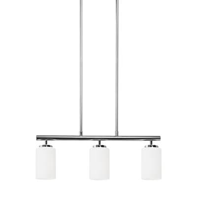 Generation Lighting Oslo Three Light Island Pendant Chrome Bulbs Inc by Generation Lighting