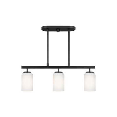 Generation Lighting Oslo Three Light Island Pendant Midnight Black Bulbs Inc by Generation Lighting