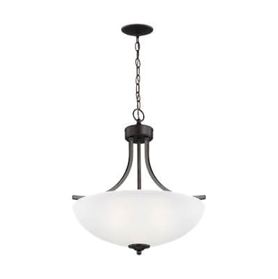 Generation Lighting Geary Medium Three Light Pendant Bronze Bulbs Included