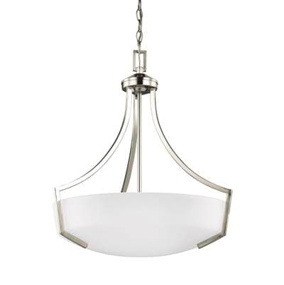 Generation Lighting Hanford Three Light Pendant - Brushed Nickel by Generation Lighting