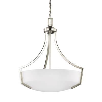 Hanford Three Light Pendant Brushed Nickel