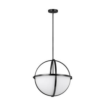 Generation Lighting Alturas Three Light Pendant - Midnight Black
