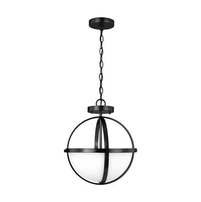Generation Lighting Alturas Three Light Pendant Midnight Black Bulbs Inc