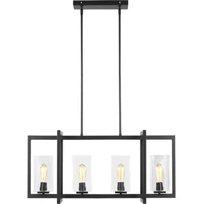 Generation Lighting Mitte Four Light Island Pendant - Midnight Black