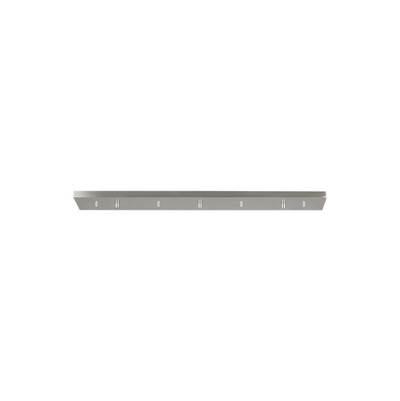 Multi-Port Canopy Three Light Linear Canopy Brushed Nickel by Generation Lighting