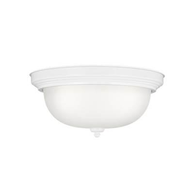 Geary Three Light Flush Mount White Bulbs Inc