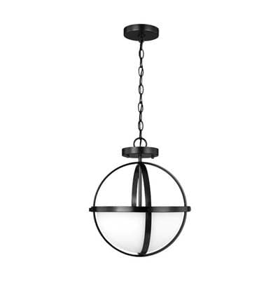 Generation Lighting Alturas Two Light Semi-flush Convertible Pendant - Midnight Black by Generation Lighting