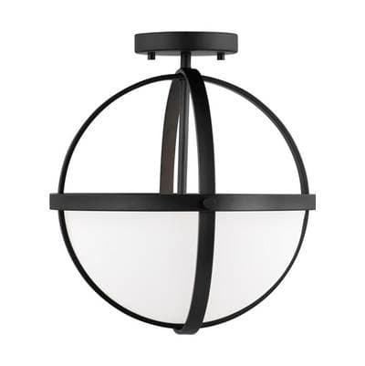 Generation Lighting Alturas Two Light Flush Mount - Midnight Black by Generation Lighting