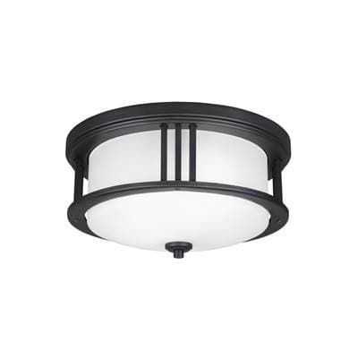 Generation Lighting Crowell Two Light Outdoor Flush Mount - Black