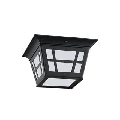 Generation Lighting Herrington Two Light Outdoor Flush Mount Black Bulbs Inc by Generation Lighting