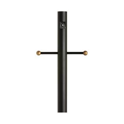 Generation Lighting Aluminum Post with Ladder Rest and Photo Cell - Black
