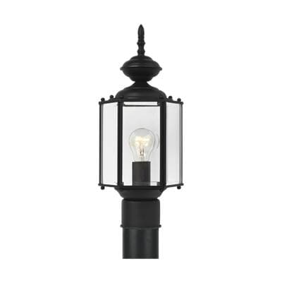 Generation Lighting Classico One Light Outdoor Post Lantern - Black