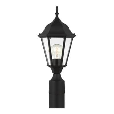Generation Lighting Bakersville One Light Outdoor Post Lantern - Black by Generation Lighting