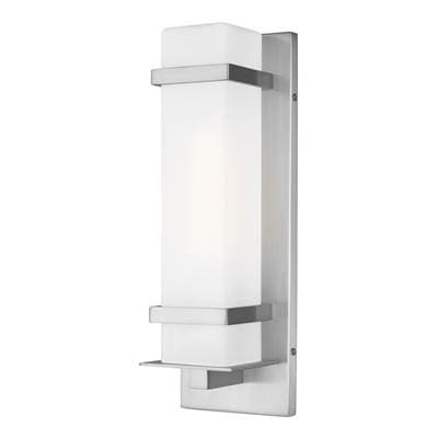 Generation Lighting Alban 14'' Square Lantern - Satin Aluminum