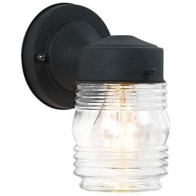 Generation Lighting One Light Lantern Black Clear Bulbs Inc
