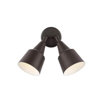 Two Light Adjustable Swivel Flood Light Antique Bronze by Generation Lighting